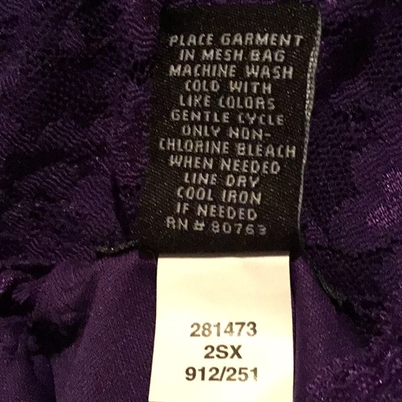 Moda International sexy purple stretch lace dress - Picture 5 of 6